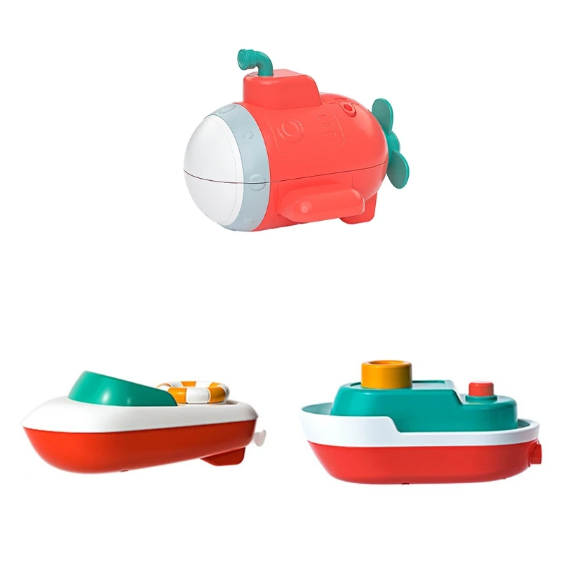 

28EC Swimming Bath Pool Toys Wind Up Speedboat Bathtub Children Shower Play Water