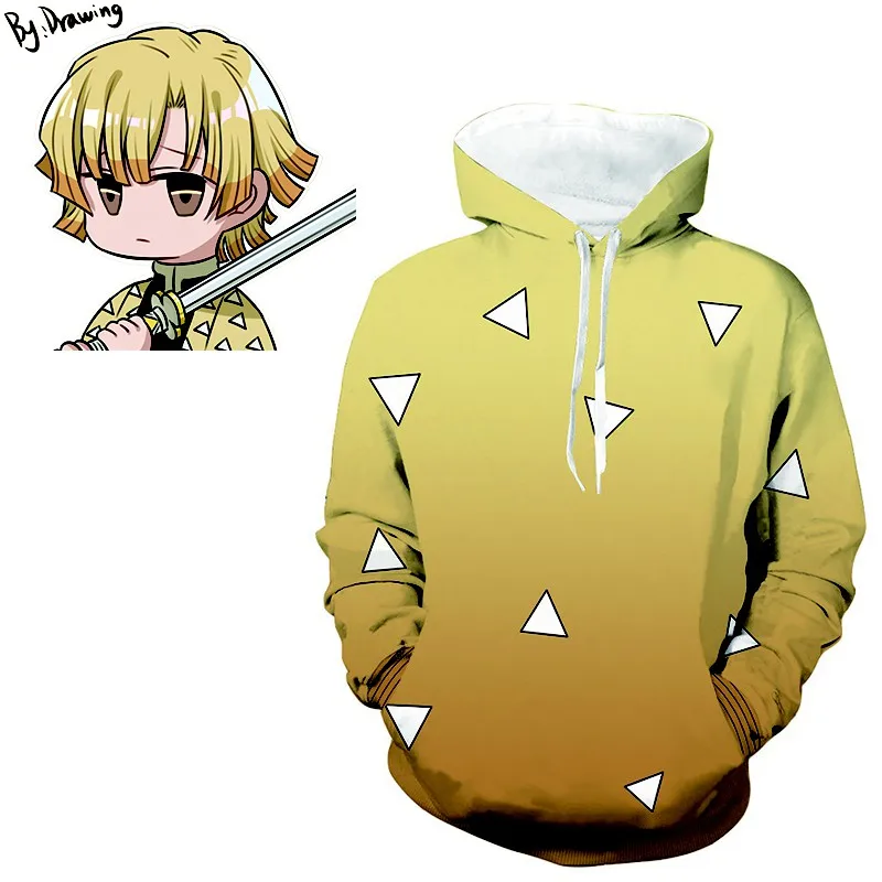 

COFUN Demon Slayer Hoodie Kimetsu No Yaiba Pullover Casual Hooded Kamado Tanjirou Jacket Anime Sweatershirt