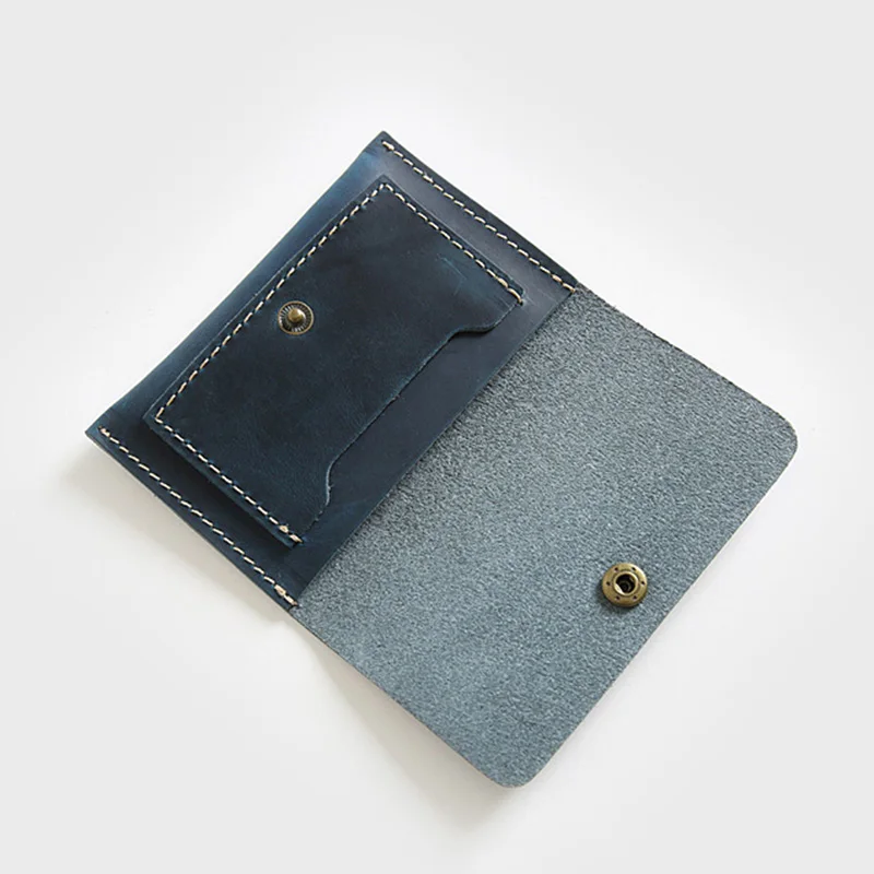 Винтажный кошелек для кредитных карт ручной работы мужской бумажник из
