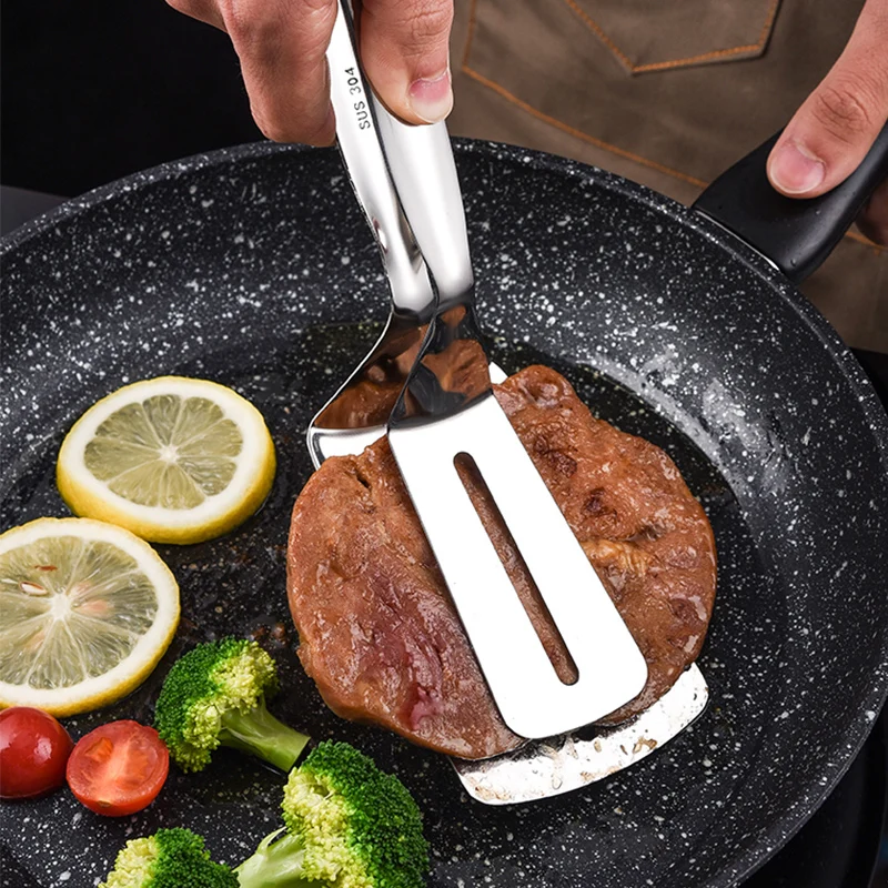 Лопатка из нержавеющей стали для сковородки зажим материала 304/201 пищевой хлеба