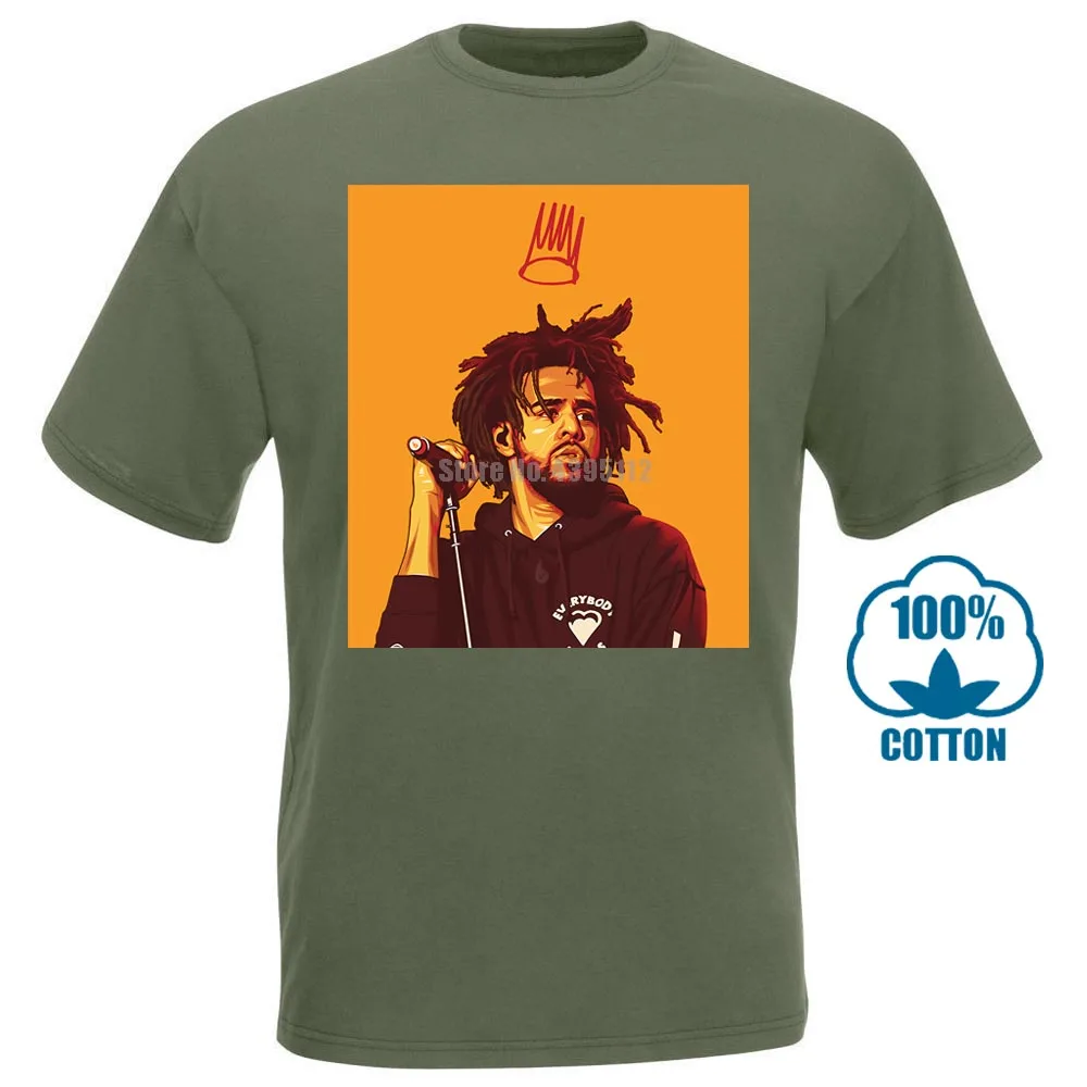 Армейский зеленый J Cole футболка Dreamville Festival Cole Word черная Хлопковая мужская S 6Xl - Цвет: Армейский зеленый
