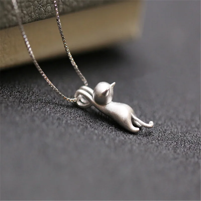 

2021 New Cute Cat Alloy Birthday Gift Necklace Set Chain Fashion Ladies Necklace Jewelry Wholesale