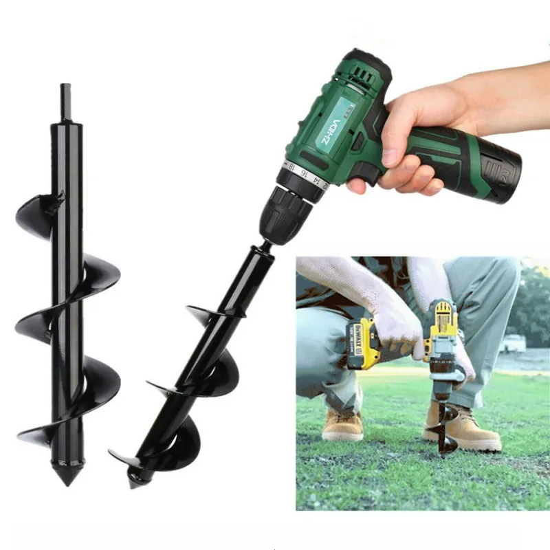 

Garden Auger Spiral Drill Bit Flower Planter Bulb HEX Shaft Yard Planting Hole Digger Tool