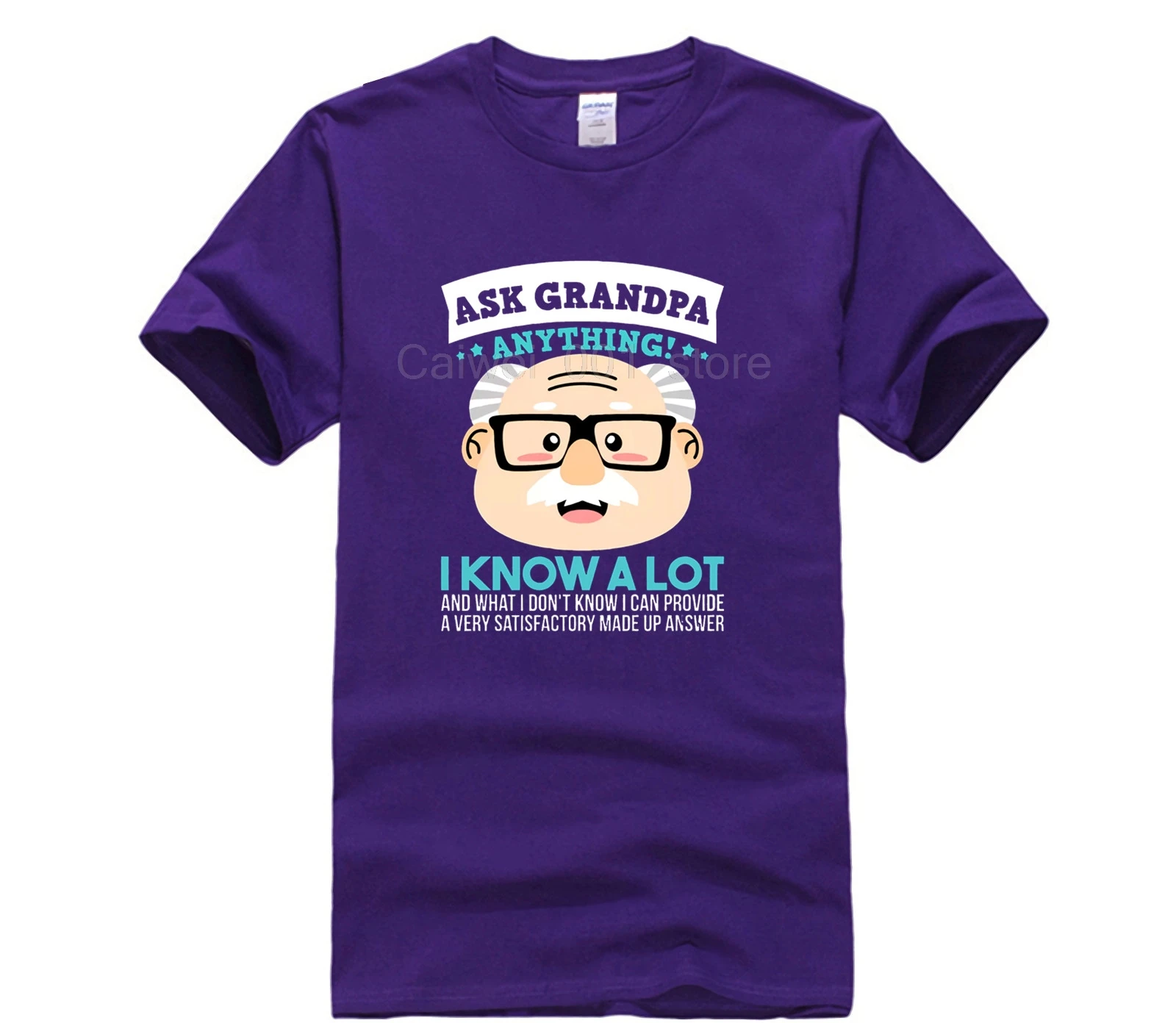 

Summer Fashion Street Short Sleeve T Shirt grandpa grandfather funny cartoon gift mens premium Men's Cartoon Fun T shirt