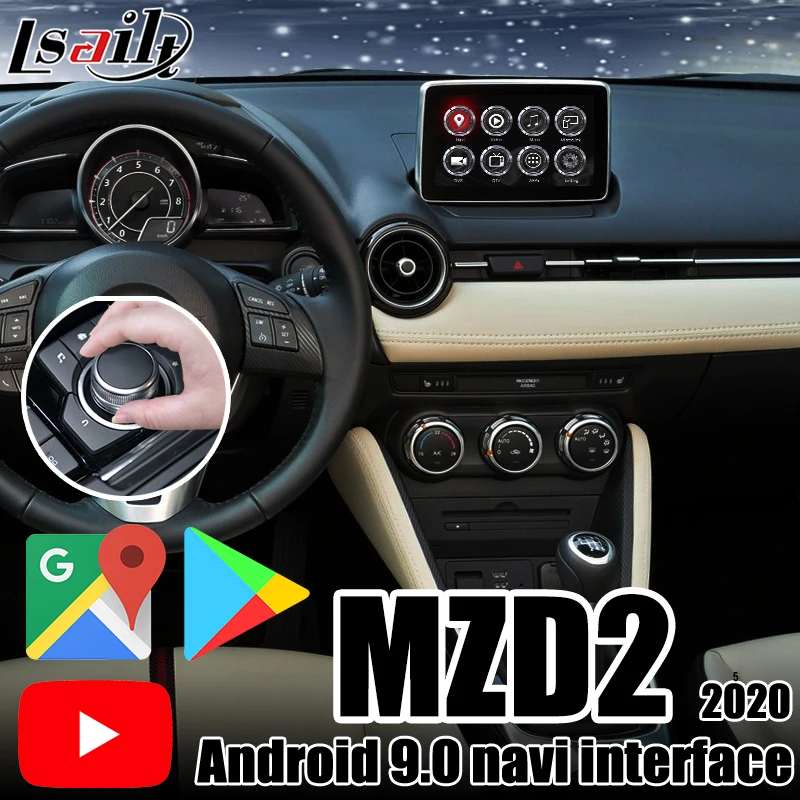 CarPlay и Android видео интерфейс для Mazda 2 Demio 2014 20 GPS навигационная коробка поддержка