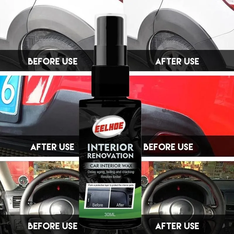 

30ml/50ml/100ml Car Interior Refurbishing Cleaning Spray Agent Cleaner Car Maintenance Agent Leather Retreading Plastic Par C6E2