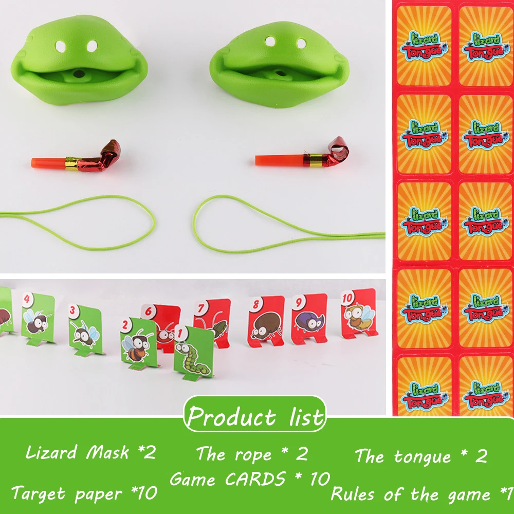 

Snakes Chameleon lizards stick out their tongues to grab food interactive competitive parent-child board game toys for kids