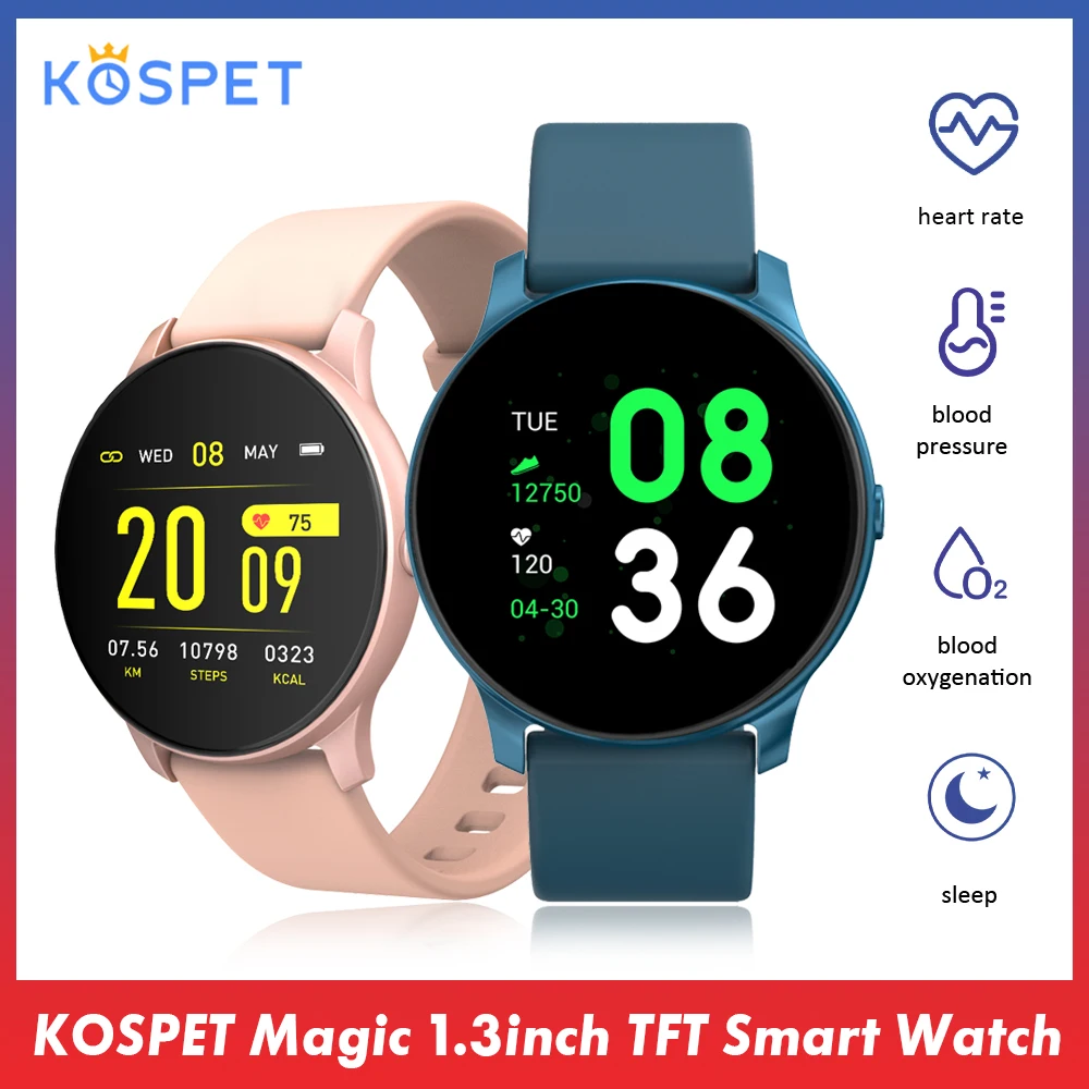 Смарт часы KOSPET Magic женские с TFT экраном 1 3 дюйма пульсометром и