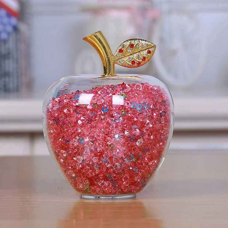 Прозрачный кварцевый кристалл яблоко креативные подарки на Рождество День