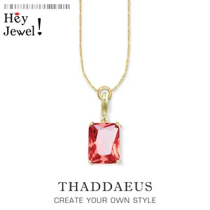 Ожерелье женское из серебра 2020 пробы, с оранжевым камнем, на осень 925