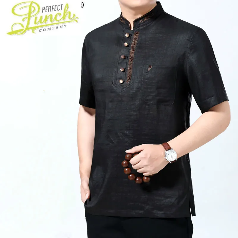 

Мужская Летняя черная футболка из 100% шелка, Мужская одежда, футболки оверсайз для мужчин, винтажные мужские футболки 9341