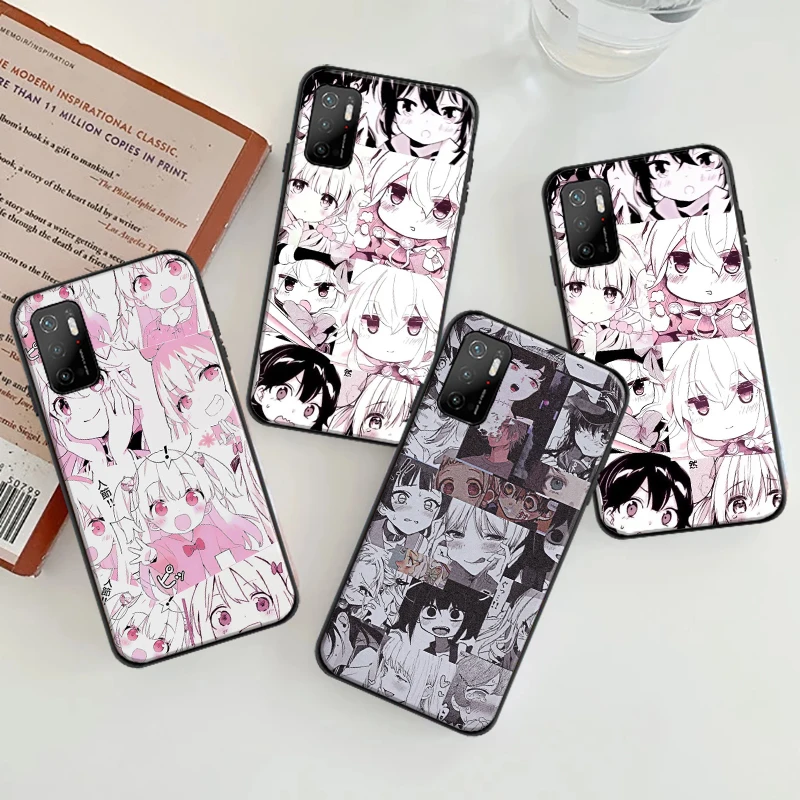

Cartoon Japan Anime Pink Girl Phone Case For Xiaomi POCO F3 GT X3 Pro X3 GT M3 M3 Pro X3 X3 NFC TPU Back Cover Funda Capa