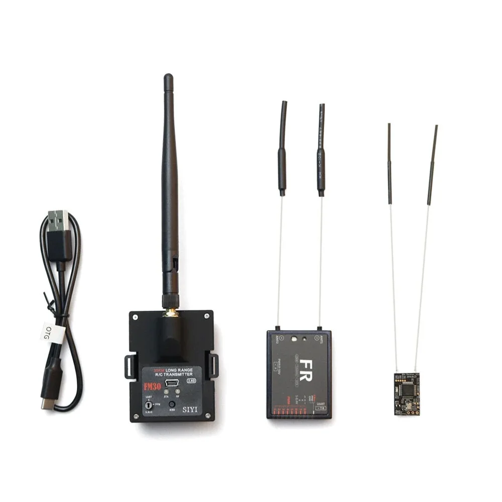 

SIYI FM30 2.4GHZ 30KM Telemetry Bluetooth Long Range Transmitter Module UART SBUS PPM Input with FR/FR Mini OTA Receiver for RC