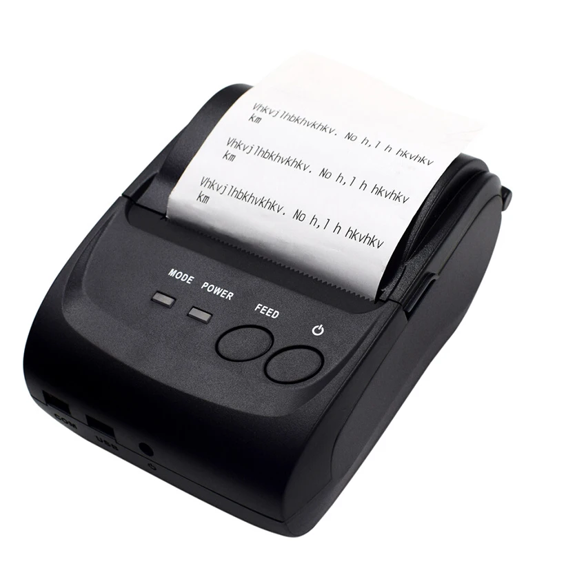 

58mm Wireless Bluetooth-compatible 4.0 Thermal Receipt Printer Mini USB POS Printer for Restaurant Sales Compatible with Phones