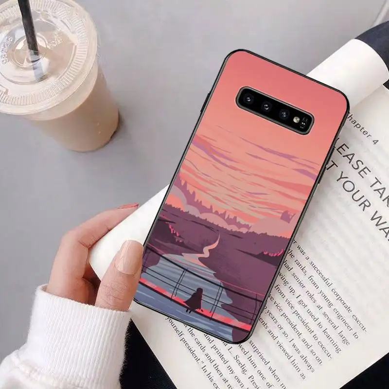 beautiful landscape Phone Case luxury brand case for samsung galaxy S8 S9 S10e S20 PLUS J6 J600 A31 cases cover