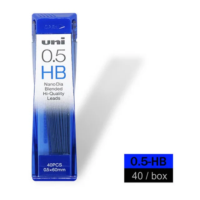 0.5-HB 6 Трубок Uni 202ND 0,3/0,5/0,7/0,9 мм механический стержни для карандаша чертеж специальные провода для школы и офиса письменные принадлежности - Цвет: 0.5-HB