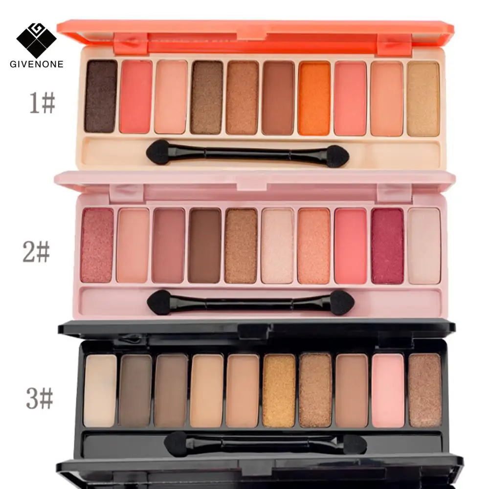 Палитра теней для век GIVENONE 10 цветов матовая палитра блестящие тени макияж