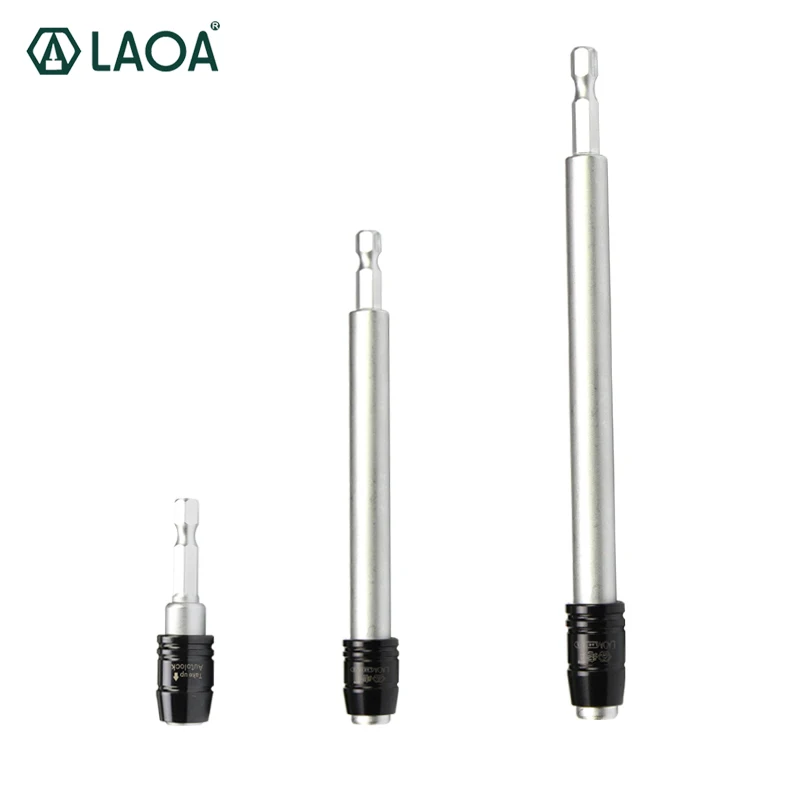 

Удлинитель для отвертки LAOA 1/4 дюйма, 60 мм/150 мм/300 мм, инструменты с шестигранным хвостовиком, быстросъемный держатель, сверла для электрическ...