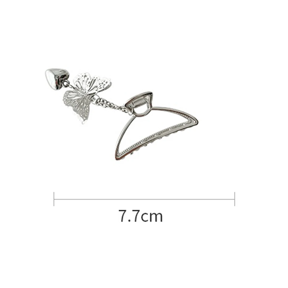 

2021 New Korean Vintage Goth Hollow Butterfly Love Pendant Long Tassel Metal Hairpin for Women Party Accessories Jewelry