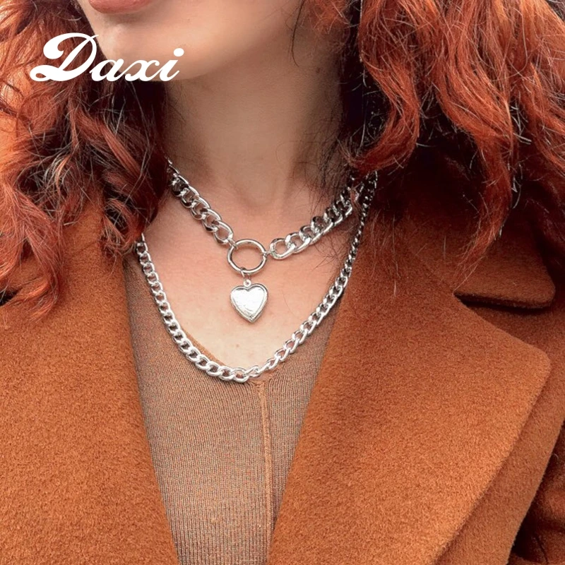 DAXI цепочка на шею женская цепь бижутерия для женщин цепи женские подвески колье