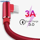 Кабель usb-c, Micro USB, для Samsung, Xiaomi 9, Redmi Note 4, 5, 7, 8, k20 pro, кабель для быстрой зарядки, 90 градусов