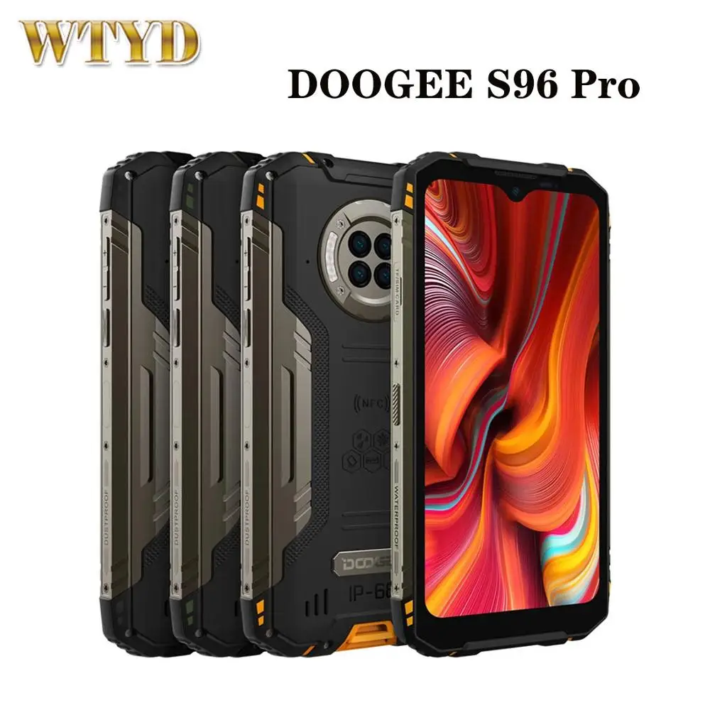 DOOGEE S96 Pro IP68 Водонепроницаемый глобальная версия смартфона 8 ГБ 128 48MP круглый Quad