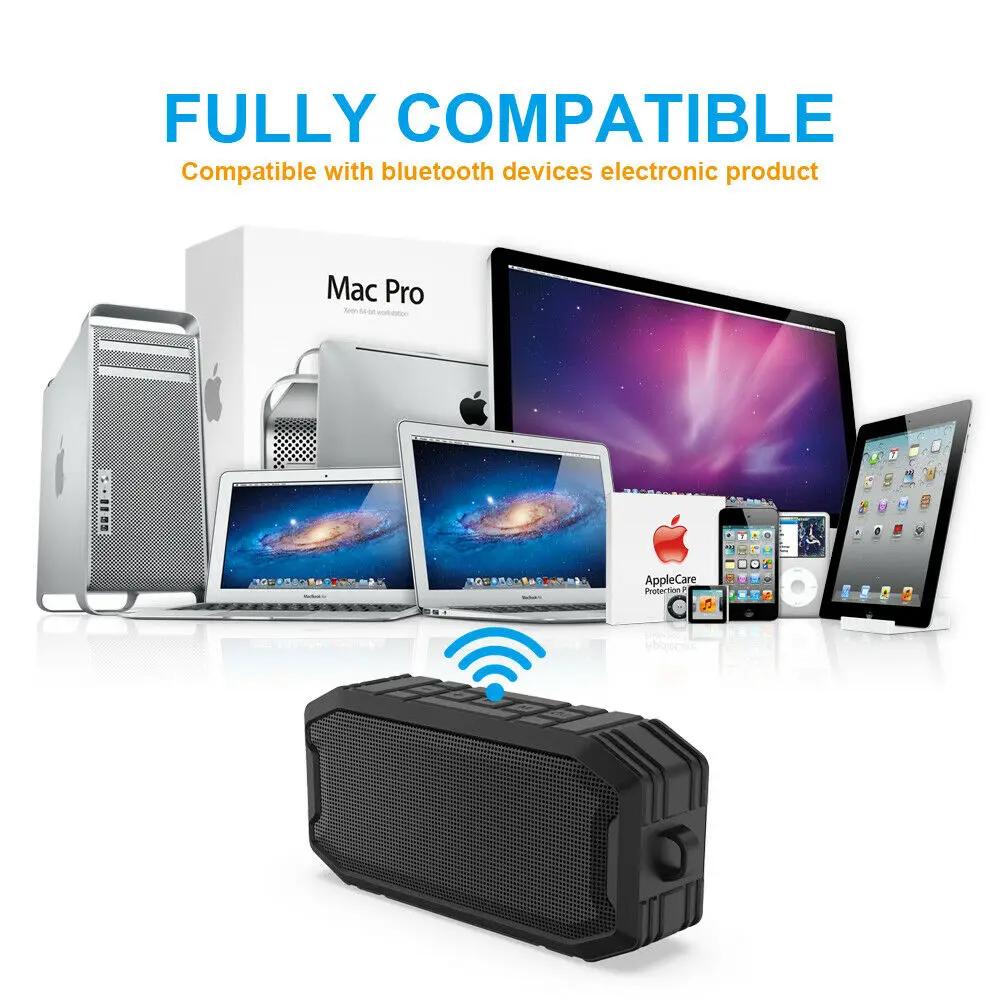 Беспроводной bluetooth динамик сабвуфер стерео водонепроницаемый для улицы USB TF