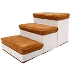 Собаки лестницы шаги для кровати и автомобиля складной Экстра Широкий 3 слоя пандус лестница с отсеком для хранения Escalera Para Perros