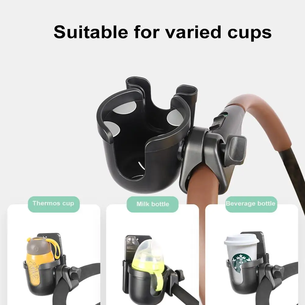 

Baby Stroller Cup Holder Universal Cup Holder 2 In 1 Bottle Holder For Milk Bottles Baby Stroller Accessories For Buggy Bike