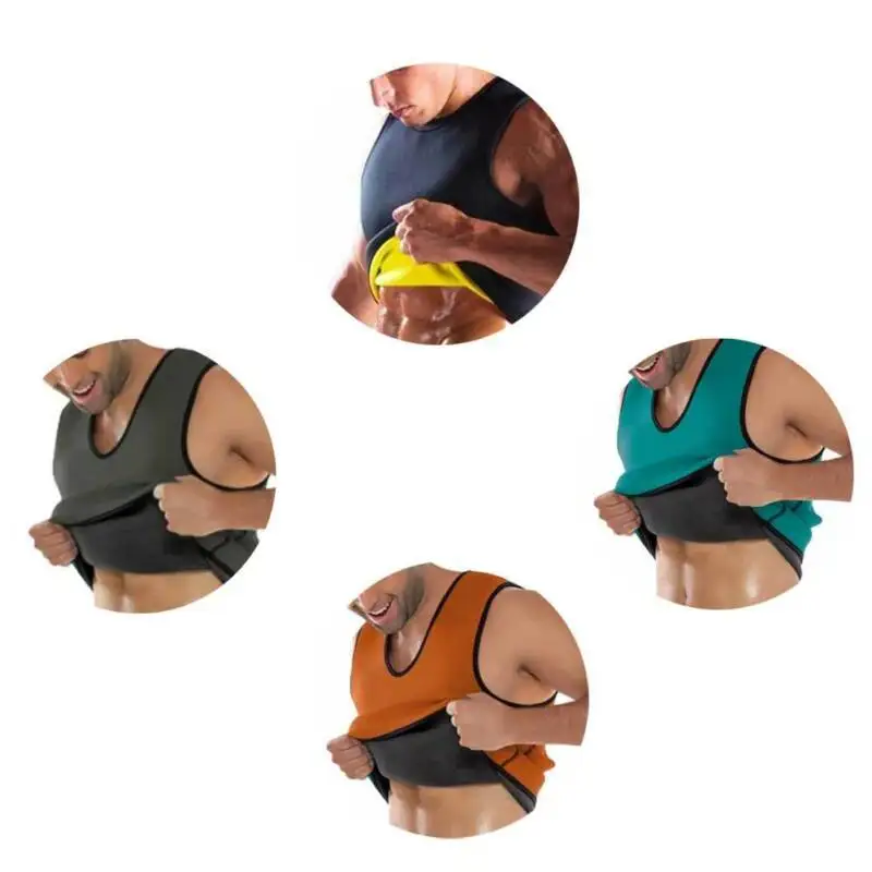 Men Gym Neoprene Vest Sauna Ultra thin Sweat Shirt Body Shaper slimming Corset Mens Suits Shapewear M-4XL 3FS | Мужская одежда