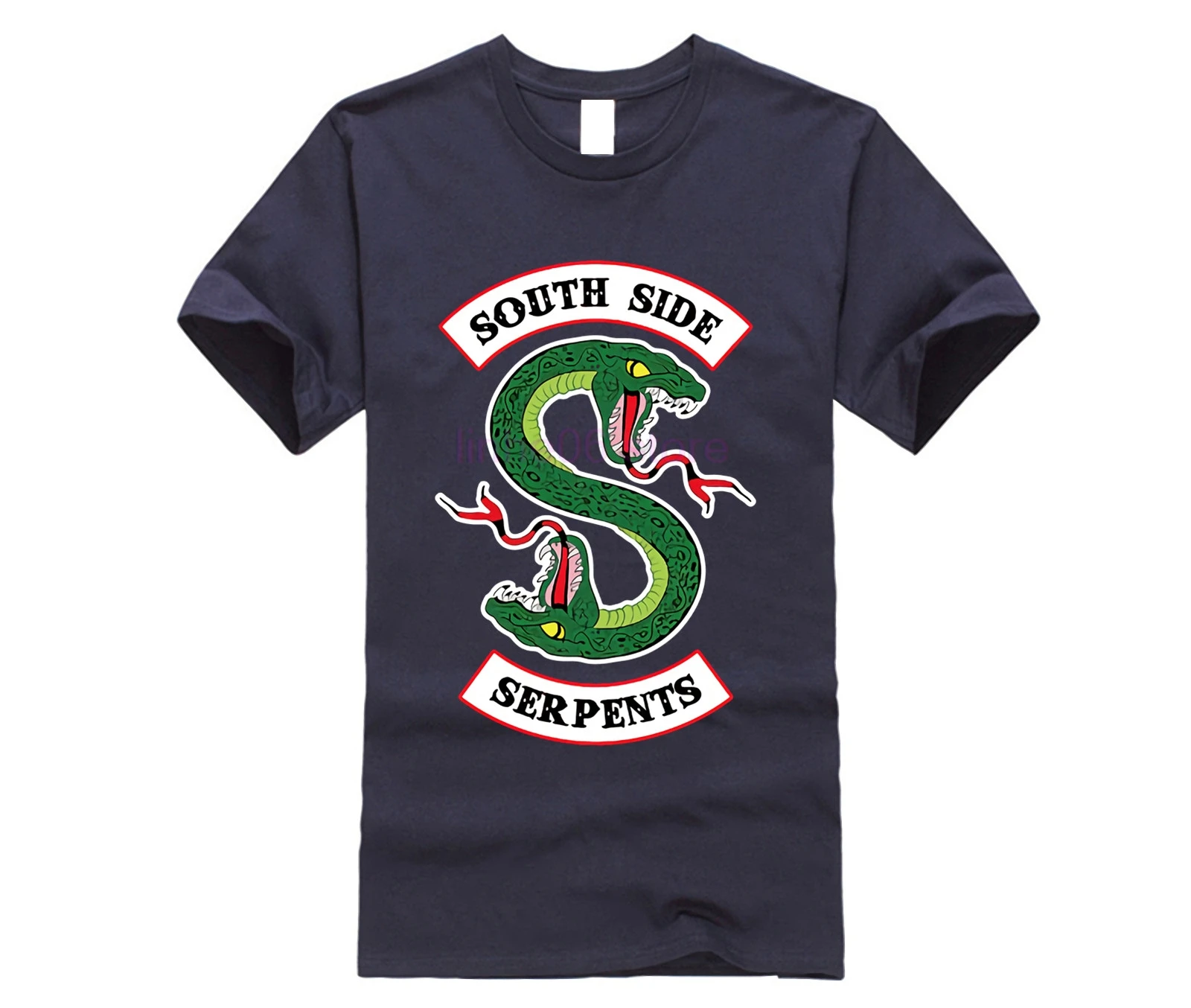 Мужская футболка с надписью South Side Serpents хлопковая повседневная черная