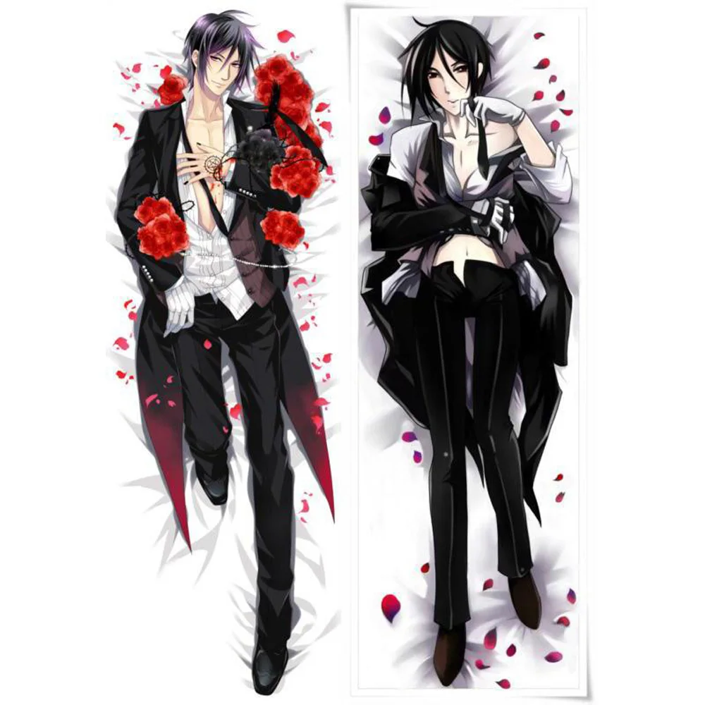 Японская версия черный Батлер Себастьян Michaelis декоративная подушка Otaku Dakimakura