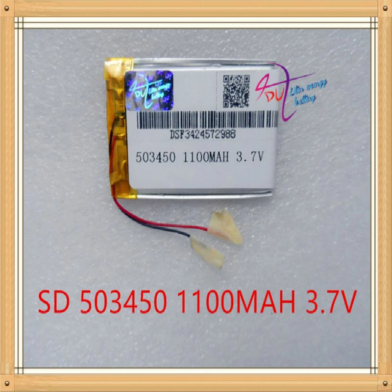Литровый аккумулятор 3 7 V полимерный литиевый 503450 MP3 MP4 1100MAH автомобильный