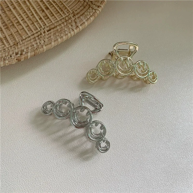 Металлический головной убор в Корейском стиле с улыбающимся лицом практичные