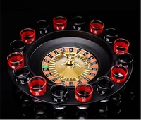 funny 16 shot glass deluxe russian spinning roulette poker chips drinking game set party supplies wine game adult drinken game