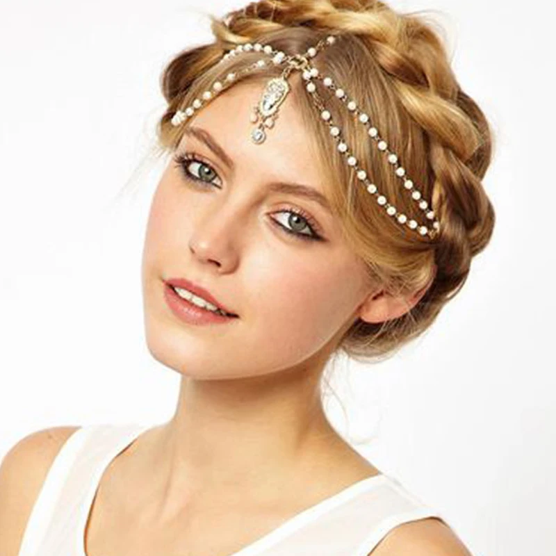 

1pc Hair Decoration Hair Band Head Dress Indian Boho Beaded Head Piece Headbands Fashion Women Head Chain Hair Jewelry