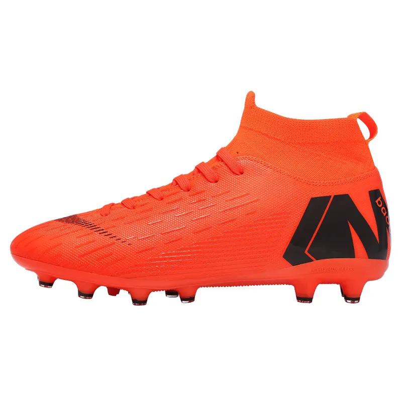 SG orange and black Большие размеры сверхтонкие мужские сникерсы профессиональные футбольные бутсы Бутсы для футзала футбольные бутсы Chuteira Futebol - Цвет: SG orange and black