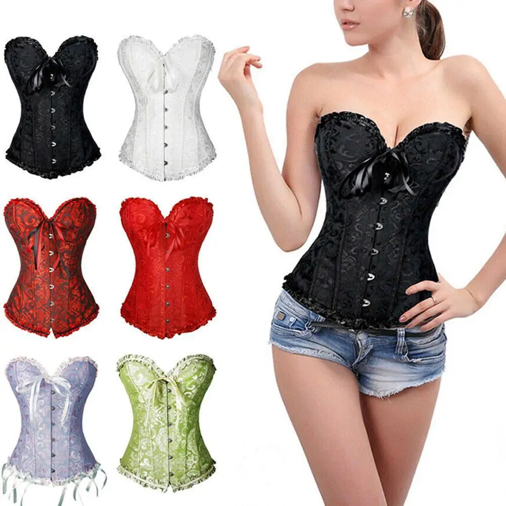 

Women's Sexy Lace Up Corset Top Female Overbust Boned Bustiers Corsets Waist Trainer Body Shaper Slimming Clothing Plus Size 6XL