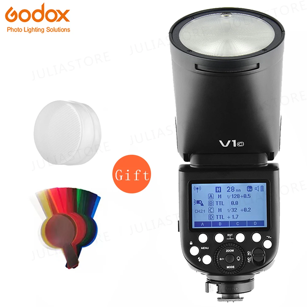 Вспышка Godox V1 V1C V1N V1S V1F V1O TTL 1/8000s HSS литиевая батарея Speedlite вспышка для Canon Nikon Sony Fuji
