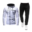 Осенне-весенний мужской спортивный костюм из двух предметов, спортивный костюм на молнии, мужские толстовки и штаны, одежда для мужчин, размеры