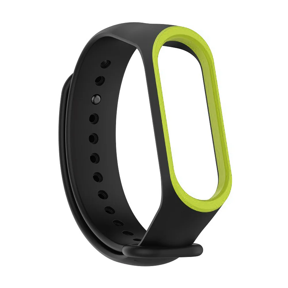 Мягкий спортивный браслет для xiaomi mi Band 3 4 ремешок для часов Силиконовый ремешок для xiaomi mi band 3 4 браслет mi band 4 3 ремешок - Цвет ремешка: black green
