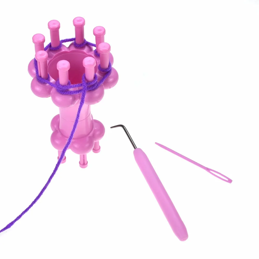 3 шт. набор для вязания Волшебная катушка с 1 большой иглой глаз крючком плетеная