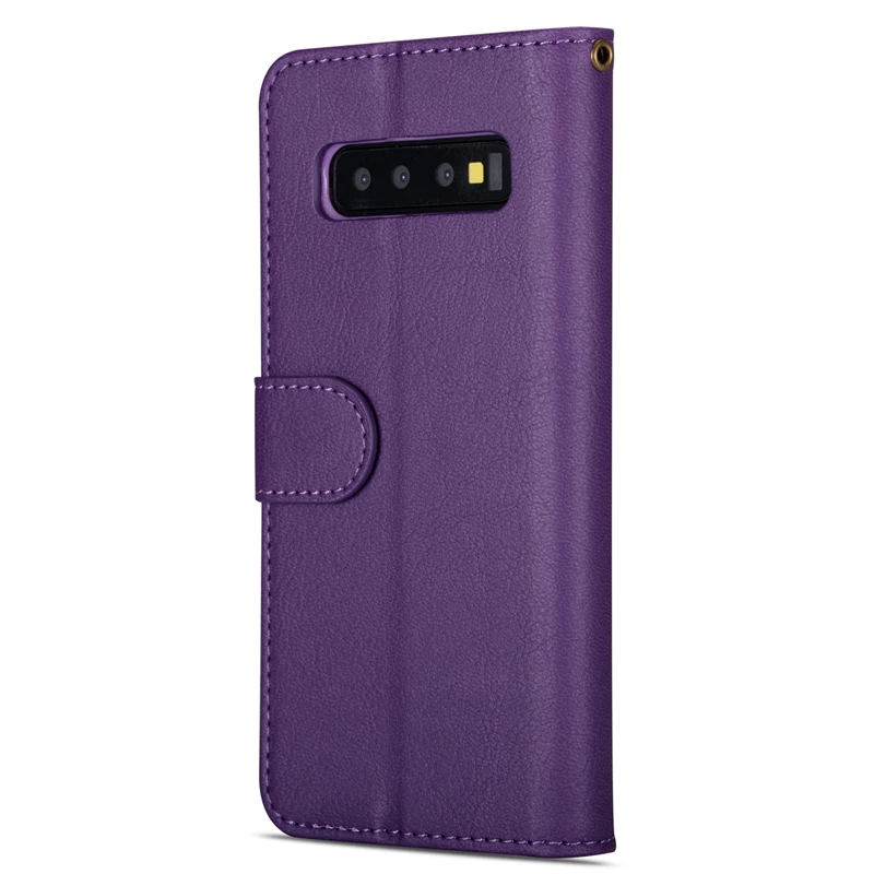 Роскошный чехол кошелек из телячьей искусственной кожи на молнии для Samsung Galaxy S10 S9