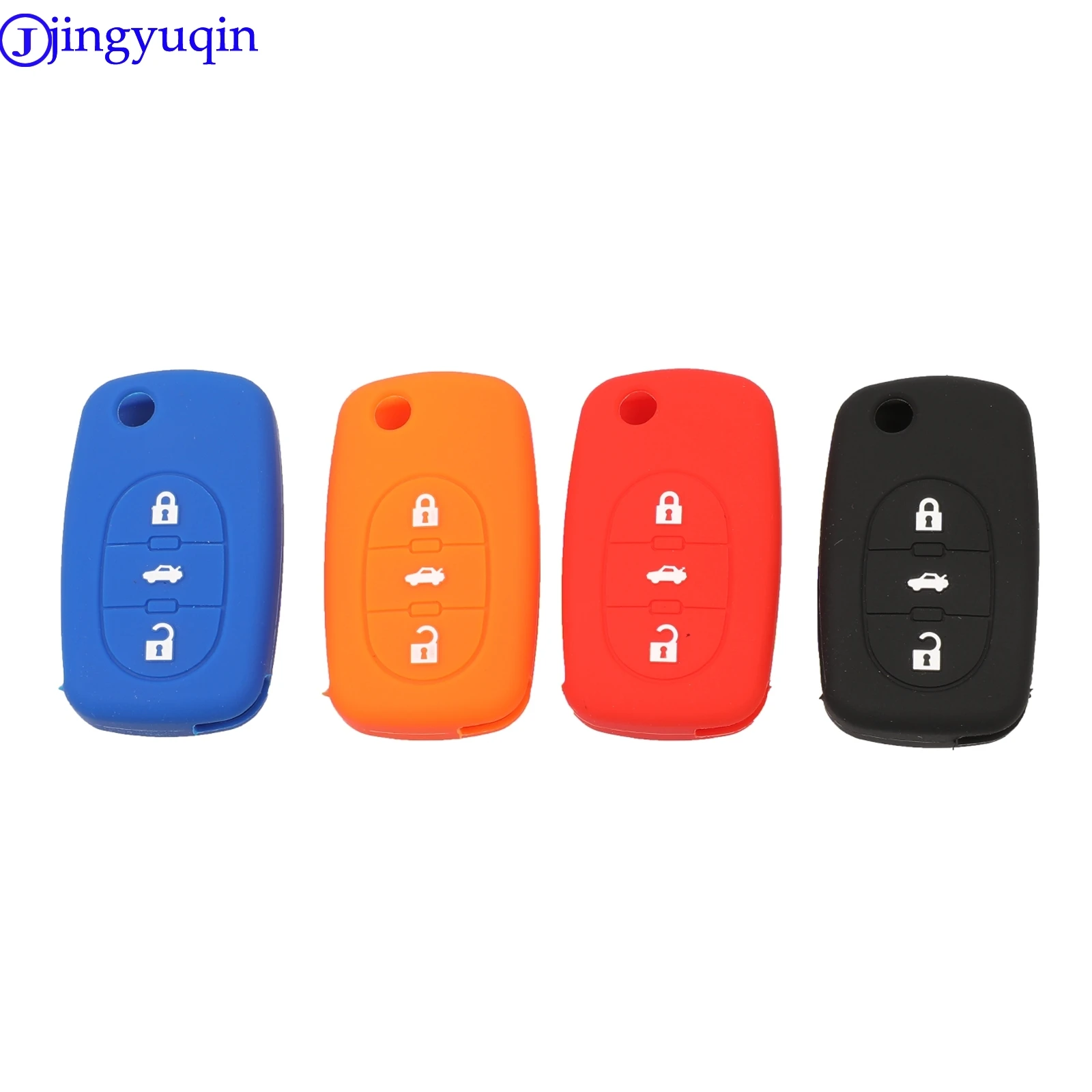 Jingyuqin Силиконовый Складной флип чехол с 3 кнопками для Audi A2 A3 A4 A6 A8|car key case cover|fob