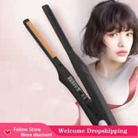 new mini flat iron hair straightener small flat iron short hair straightener digital temp control hair care iron for women