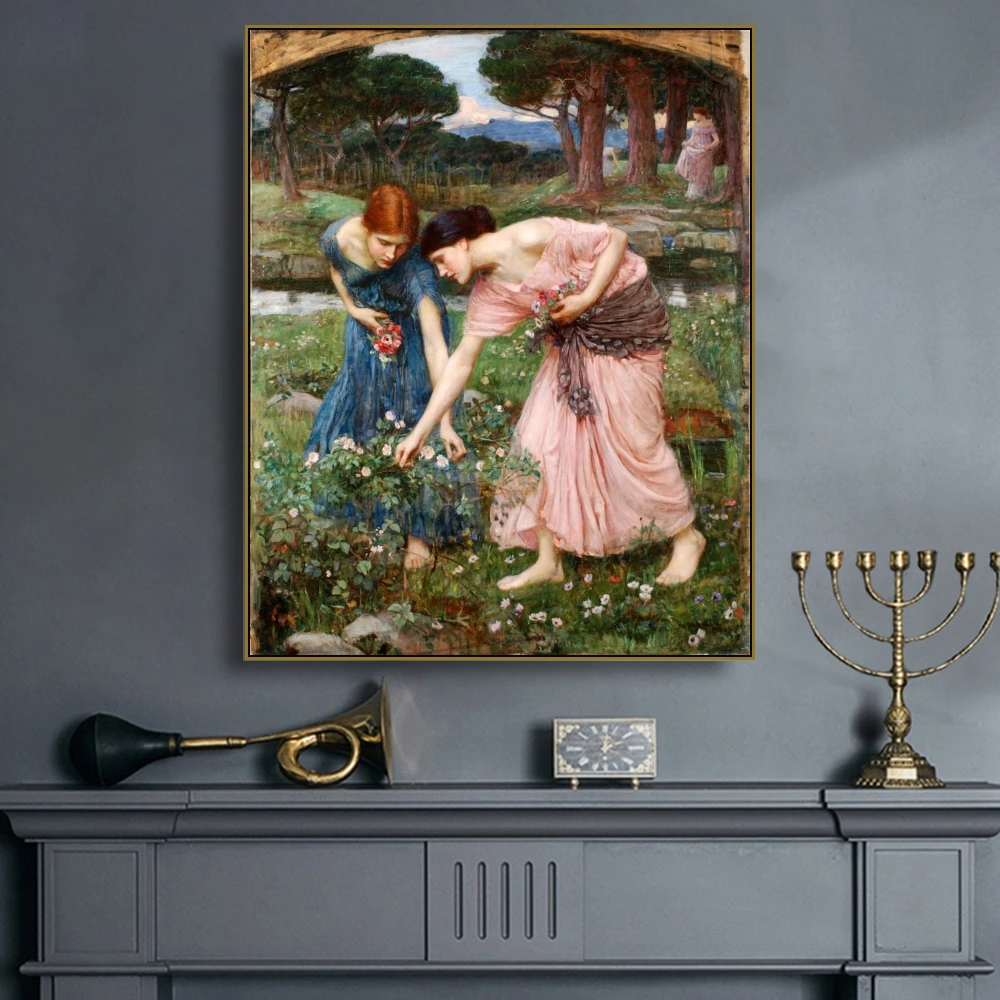 Картина на холсте картина маслом Соберите Ye Rosebuds а вы можете 1909 》 Джон Уильям