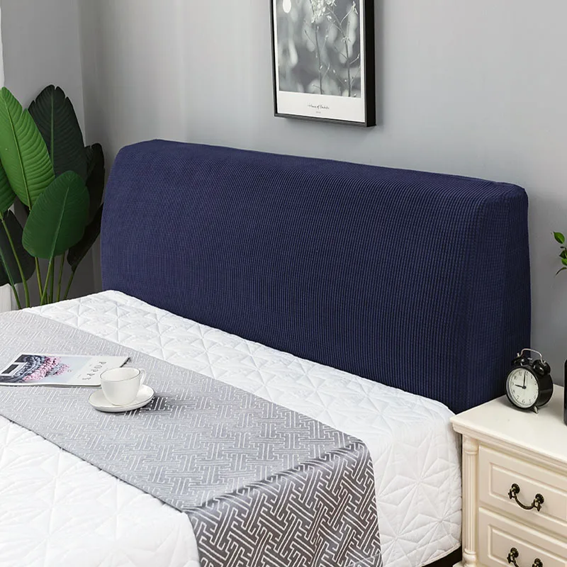 Пылезащитный чехол на спинку кровати эластичный из полар-флиса