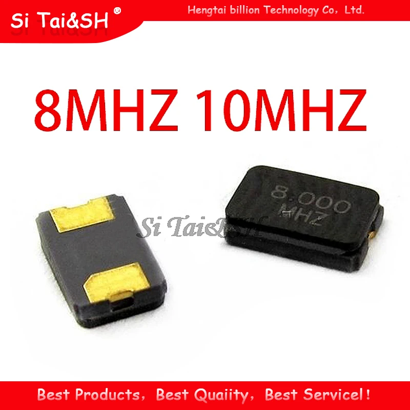 10 шт. 8 МГц 11 0592 12 13 56 16 000 20 24 2Pin 5032 smd Кварцевый резонатор Кристалл