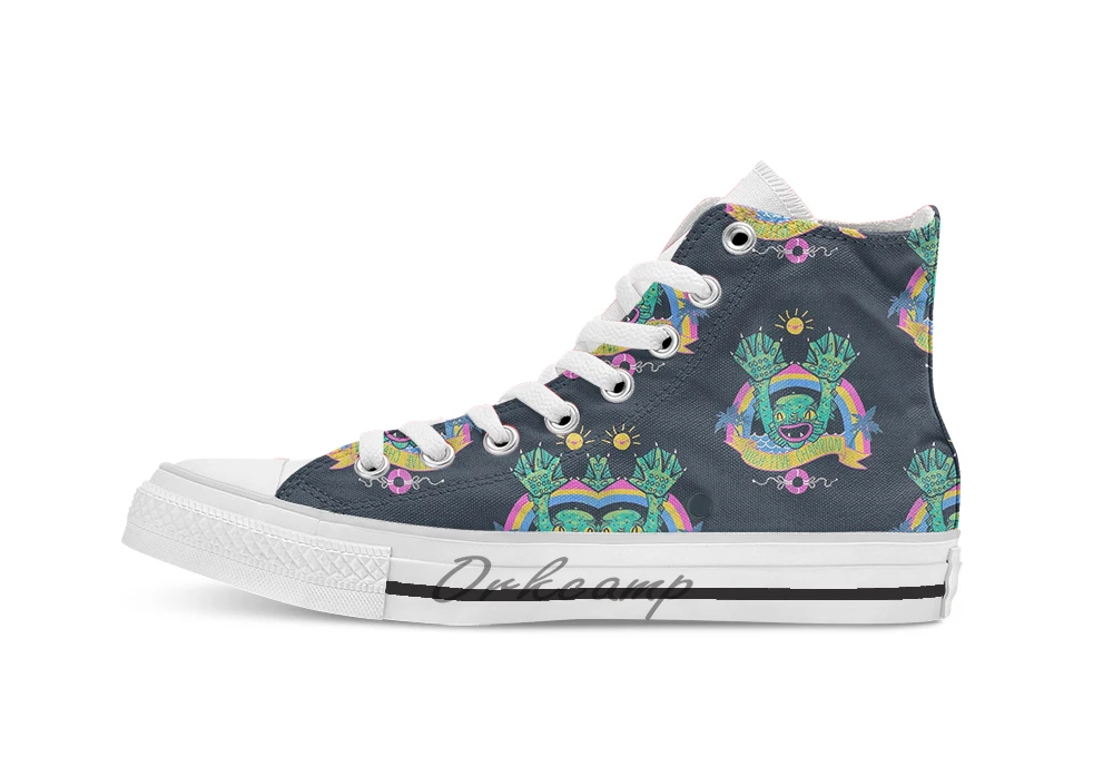 Высокая пять чемпионов дышащая Повседневная Топ на шнуровке холщовая Обувь Кеды