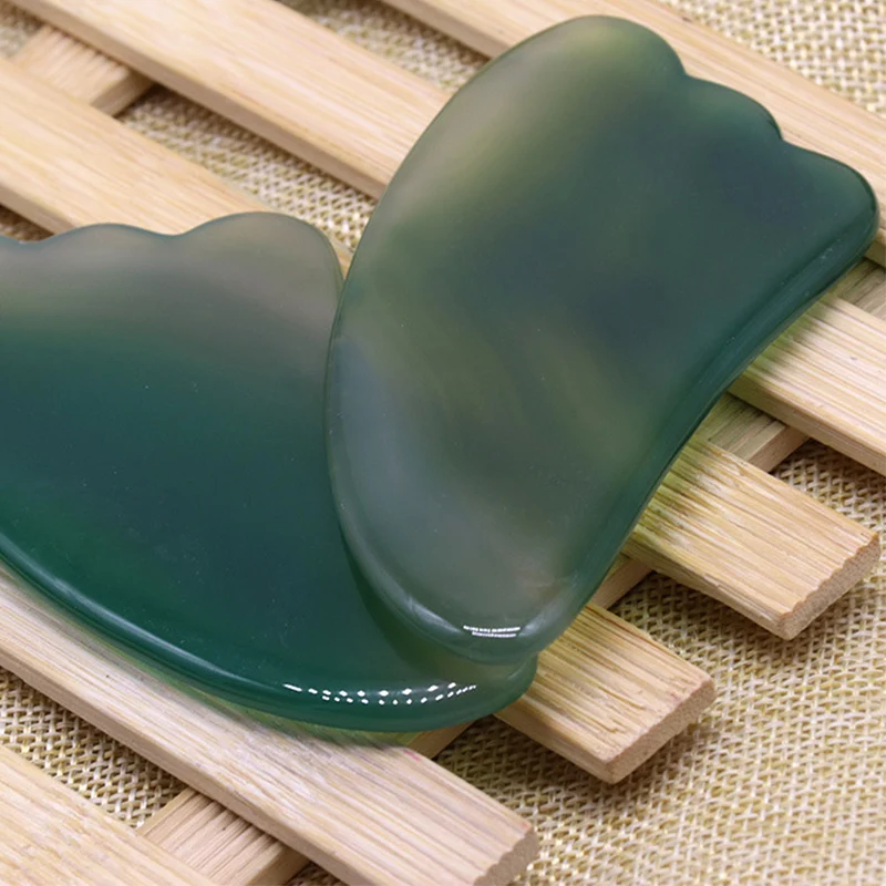 Гуаша из розового кварца скребок натурального камня китайский инструмент Gua Sha